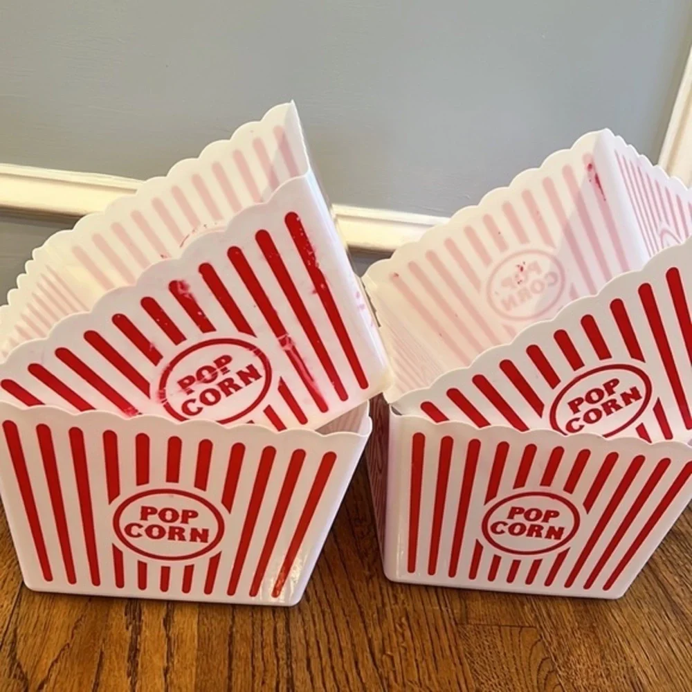 LARGE POPCORN BUCKETS - SET OF 4